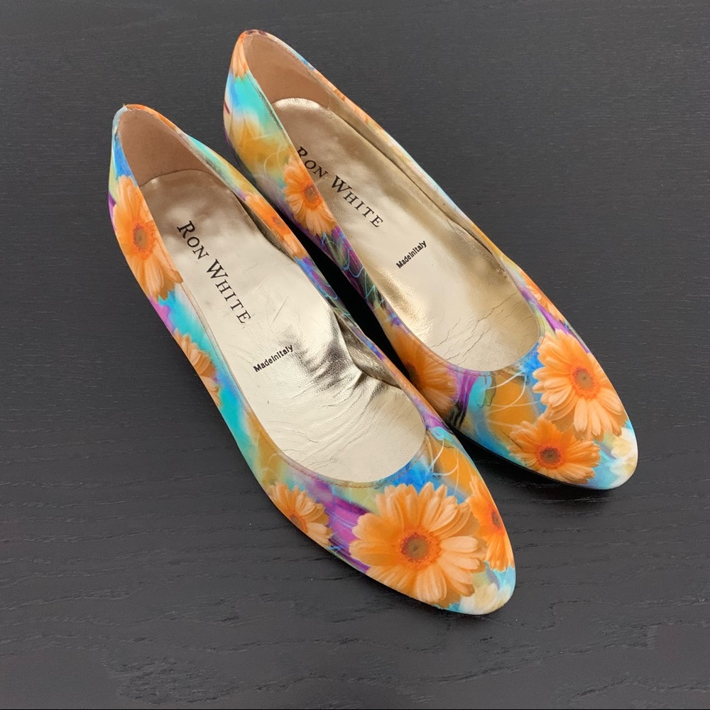 Ron White Floral Heels